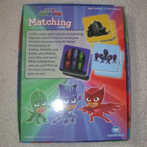 5/$30 Wonder Forge PJ Masks Matching Game - Picture 2 of 2
